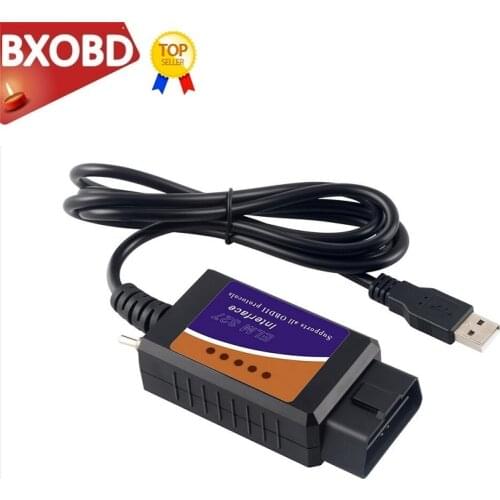 USB OBD II ELM327 USB WITH PIC18F25K80 CHIP V1.5 Car Diagnostic USB Cable Interface Supports All OBD2 Protocols For Windows