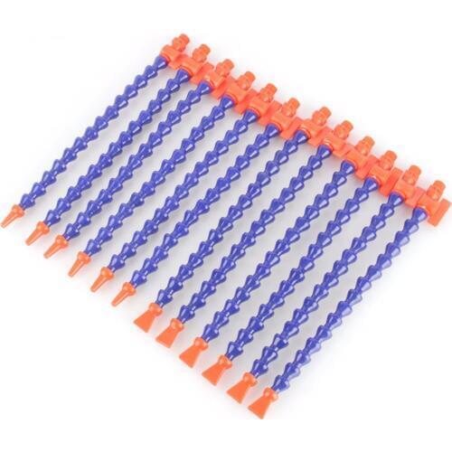 W23 12pcs Flexible Plastic Water Oil Coolant Pipe Hose For Lathe CNC With Switch