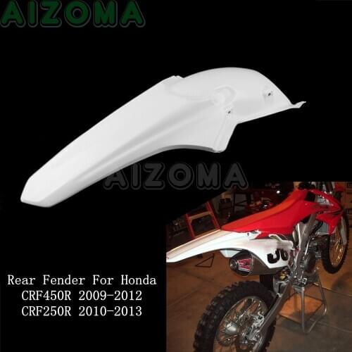 For Honda CRF450R 2009-2012 White Motocross Supermoto Rear Fender Guard For Honda CRF250R 2010-2013 Enduro Tail Mudguard Cover
