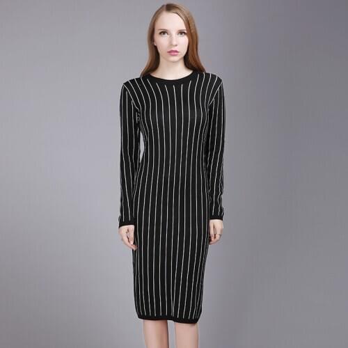 Feminino Top Cotton Polyester Sweater Poncho 2019 Autumn New Dress European And American Knitted Long Striped Hair