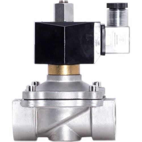 1 Stainless Steel Solenoid Valve Waterproof Normally Open Solenoid Valve With LED Power Indicator 24V 12V 220V 110V