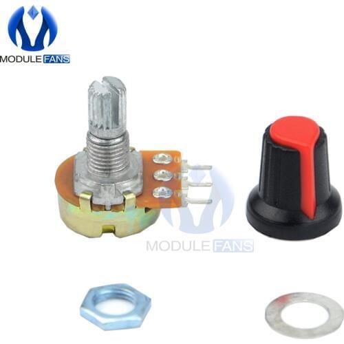 10PCS Rotary Potentiometer Linear Taper Potentiometer WH148 1K 2K 3K 5K 10K 20K 30K 50K 100K 200K 1M Ohm 300K 500K With Cap