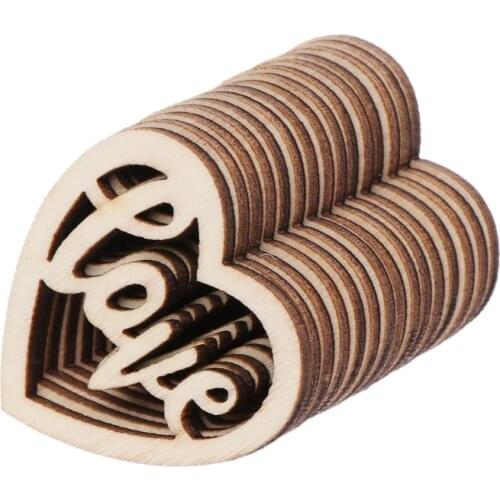 15Pcs Wooden Love Table Confetti Scatter Vintage Rustic Wedding Party Decor Craft Scrapbook Decorations Jy28 21 Dropshipping