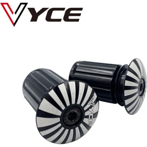 VYCE 2Pcs Bike Bar End Plugs Aluminum Road Bicycle Grip Anti-slip Firm Mtb Mountain Handlebar Caps Bicycle Handlebar Parts