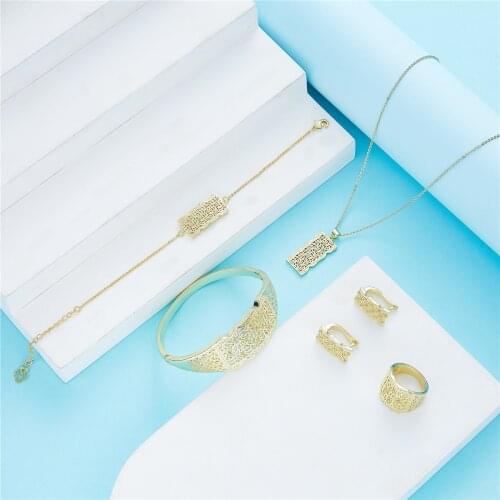 2021 May Morocco hot selling accessories wedding jewelry set for women traditional jewelry set copper high quality jewelry set