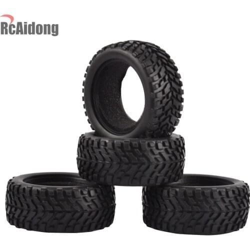 4PCS 1/10 RC Grain Rubber Tires for Traxxas Tamiya HPI Kyosho HSP RC On Road Car