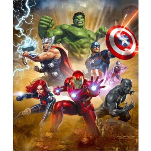Disney Marvel Cartoon Characters Handmade DIY Diamond Painting Wall Decoration Painting Anime Bedroom Decoration