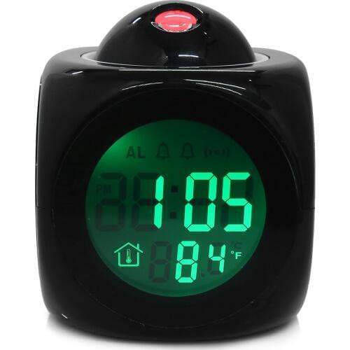 Alarm Clock Vibe LCD Talking Projection Alarm Clock Time & Temp Display Reveil Projection Relojes Despertadores Clocks