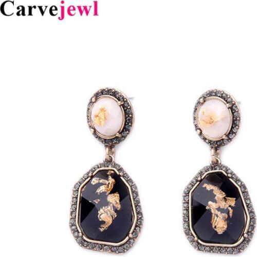 Carvejewl New Statement Irregular Women Earrings New Fashion Drop Earrings Classic Costume Jewelry unique resin stone earrings