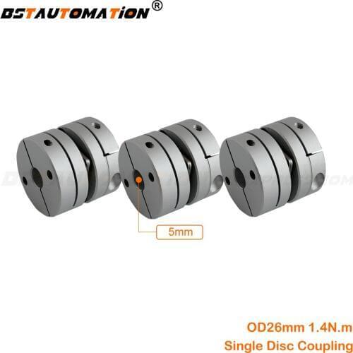 CNC Single Disc Coupling disk Coupler 3pcs/lot 26mm 1.4N.m 5mm to 6mm 6.35mm 7mm 8mm 9mm 9.5mm 10mm for motor shaft