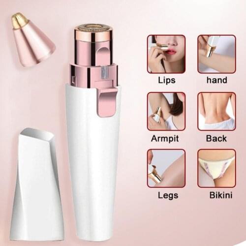 Eyebrow Depilator Two in One Electric Waterproof Head USB Eyebrow Trimmer Unisex Depilator Convenient Face Shaver Mini Depilator