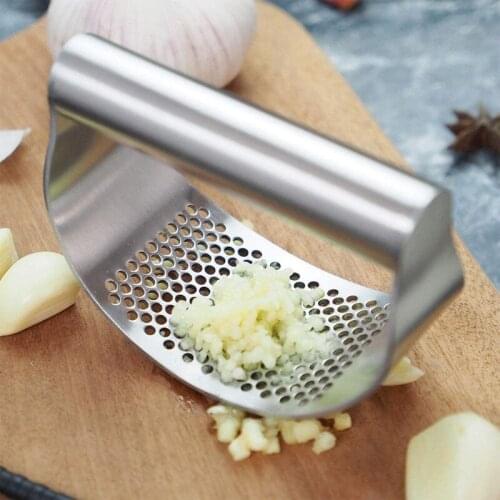 Kitchen Multi-function Manual Garlic Press Garlic Grinding Slicer Chopper Stainless Steel Garlic Presses Cooking Gadgets Tool