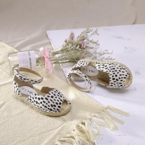 Fashion Kids Girls Flat Sandals Leopard Prin Children Summer Casual Sandals Cut-Outs Comfortable Princess Shoes SGF062