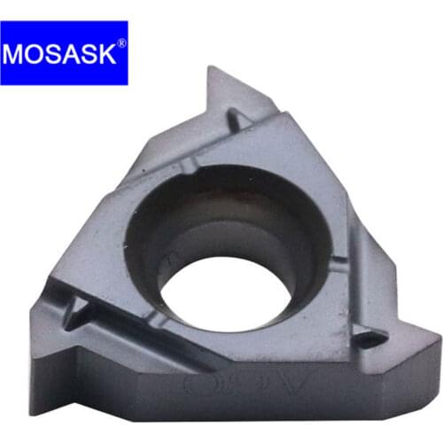 MOSASK 10pcs 06 08 11 16 IR A60 ZP10 Stainless Steel Processing General Machining Tungsten Internal Threading Carbide Inserts