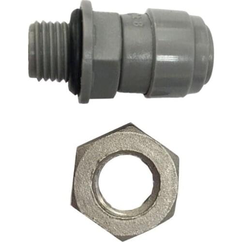 DUOTIGHT - 8MM (5/16) X 1/4 BSP MALE BULKHEAD (WITH SEATED O-RING) INCLUDES LOCKING NUT (SUITABLE FOR 60CM THERMOWELLS)