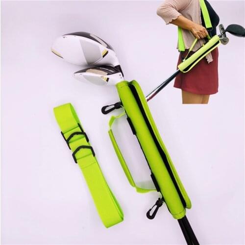 Portable Golf Gun Bag Club Carry Bag Nylon Crossbody Shoulder Golf Stick Container For Man Women 7 Colors