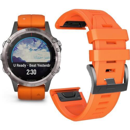 YOOSIDE Fenix 6X Wristband 26mm Quick Fit Silicone Sport Waterproof Watch Band Strap for Garmin Fenix 5X5X Plus/Fenix 3 HR