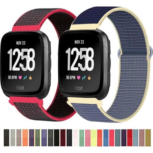Nylon Strap for Fitbit Versa/Lite/Versa2 band Smart watch replacment Watchband Loop Bracelet Fitbit Versa 2 band