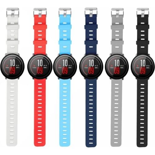 Smart Accessories for Amazfit Stratos 2S Strap 22mm Sport Band for Xiaomi Watch 1 2 Amazfit Pace Pure Color Replacement Band