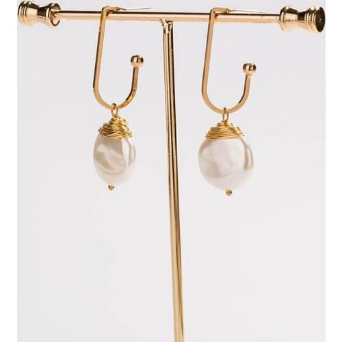 Luxury Korean Fashion Imitation Pearl Dangle Earrings For Women 2021 Best Gift For Friend Jewelry