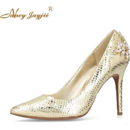 Patent Leather Women Shoes Lady Pumps Solid Crystal Basic Super High thin heels Pointed Toe Fashion Sexy Mature Nancyjayjii 2019