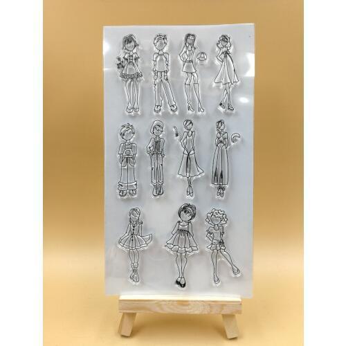 GIRL Transparent Clear Silicone Stamp/Seal for DIY scrapbooking/photo album Decorative clear stamp sheets /H056