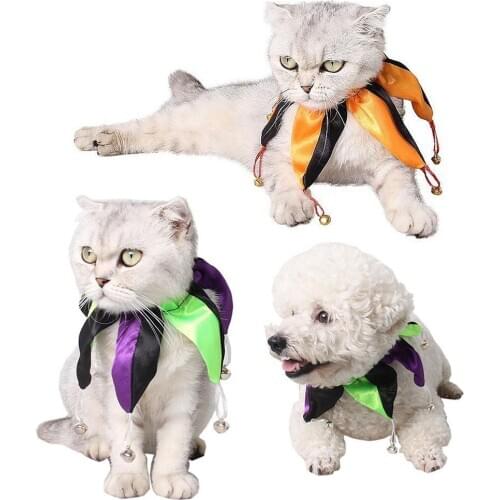 Funny Adjustable Soft Pet Halloween Clown Collars Pet Holiday Dress Up Dog Cat Stitching Bib Halloween Accessories New Arrival