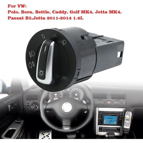 Car Styling Chrome Headlight Switch 3BD 941 531 For V W Golf Jet ta Bora Mk4 Passat B5 Polo