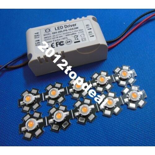 3W full spectrum 400nm~840nm led grow lights with 6-10x3W led driver for plant