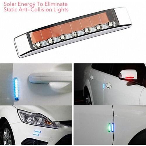 LED Car Light Super Bright Colorful Car Door Anti-Static Lights Auto Smart Solar Decorate Warning Lights For Car Accessories