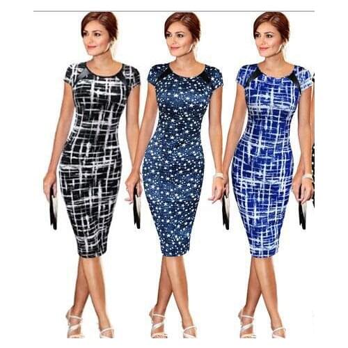 Sought-After New VUVRCOS intage Women Bandage Bodycon Short Sleeve Party Midi Dress Classic Dress Vestidos For Women