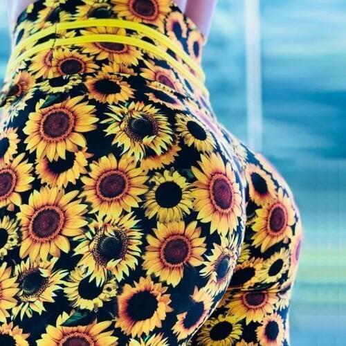 New Chrysanthemum 3D Printed Leggings For Women Fitness Sporting Workout Slim Leggins Polyester Navy camouflage Quick Dry Pants