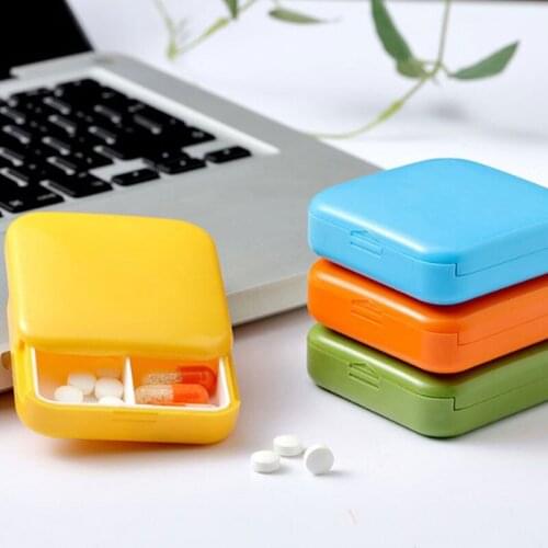 1PCS 2 Grid Medicine Boxes Portable Pill Box Tablet Box Case Container Storage Holder Pocket