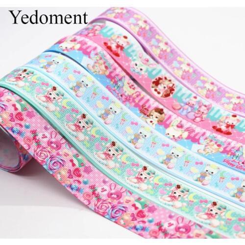 10 Yards Grosgrain Ribbon Cute Animals Printed Ribbon 1" 25MM For Hair Bows DIY Crafts Handmade Accessories M19062602