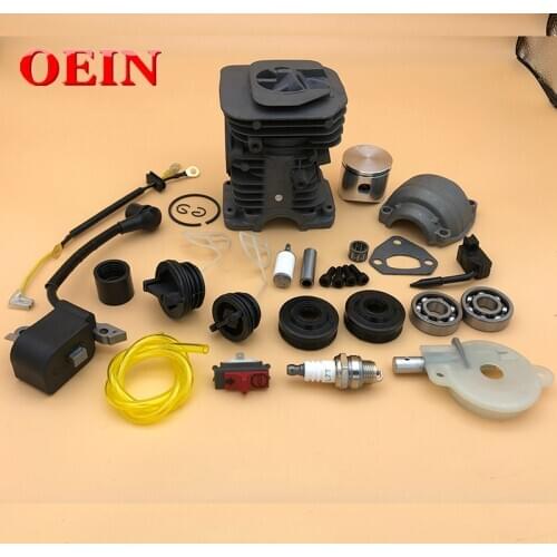 38MM & 40MM Cylinder Piston Bearing Oil Seal Oil Pump Ignition Coil Kit For HUSQVARNA 137 142 Gas Chainsaw Motor Parts