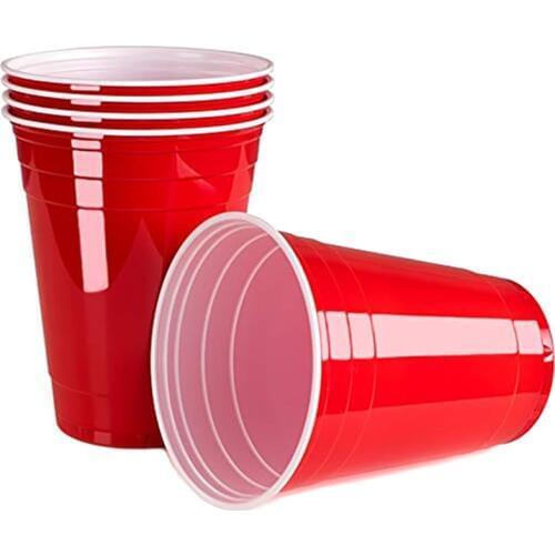 50Pcs/Set 450Ml Red Disposable Plastic Cup Party Cup Bar Restaurant Supplies Household Items for Home Supplies CNIM Hot