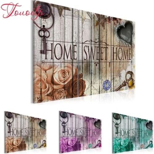 Touoilp diamond embroidery stitch crystal square&round diamond sets decorative 5d home Sweet Home diamond painting mountain