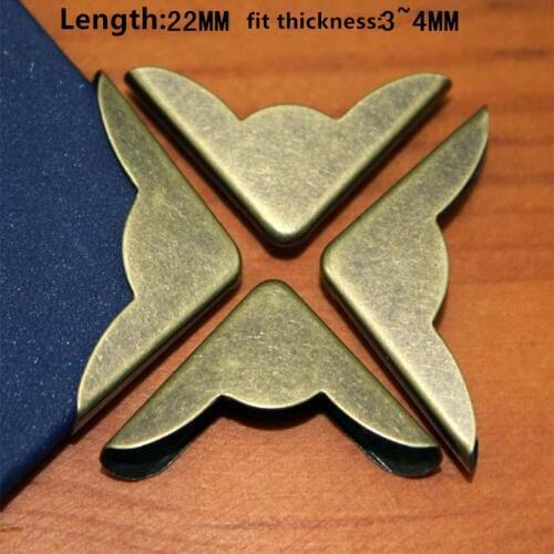 Antique Bronze Book Scrapbooking Albums Menus Corner Protectors Metal Corners For Books 22*22mm fit 3~4mm 10Pcs