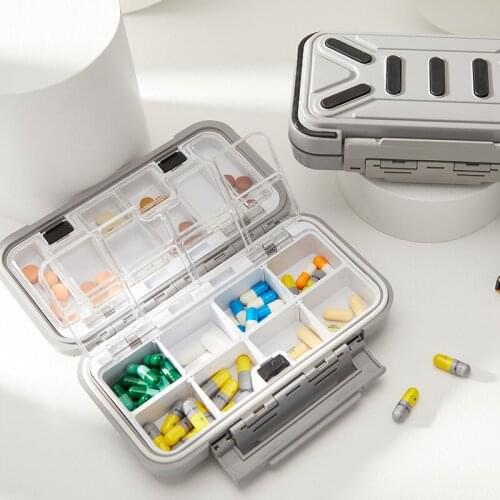 Large Travel Pill Case Medicine Storage Organizer Container Drug Tablet Dispenser Independent Lattice Pill Box FishingTackle Box