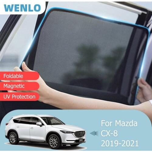 For Mazda CX-8 CX8 2019 2020 2021 Front Windshield Car Sunshade Side Window Blind Sun Shade Magnet Door Visor Mesh Frame Curtain