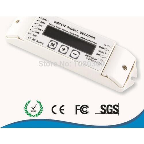 DMX512 DMX Signal Decoder Control LPD6803/LPD8806/WS2811/WS2801/TLS3001/P9813 etc ICs Dream Color DMX Controller