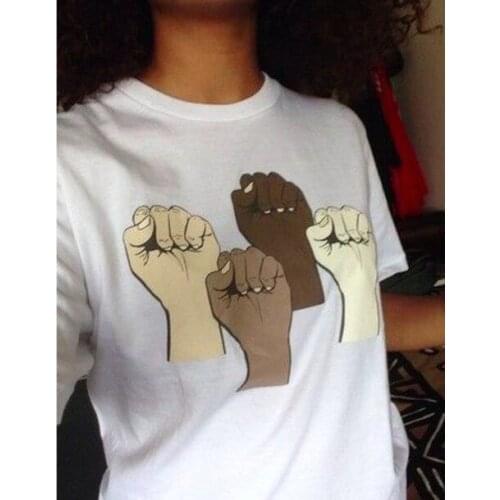 Sunfiz YF Black Lives Matter Unisex T-Shirt Men Women Tumblr Slogan T-Shirt Equality Freedom Justice Tee