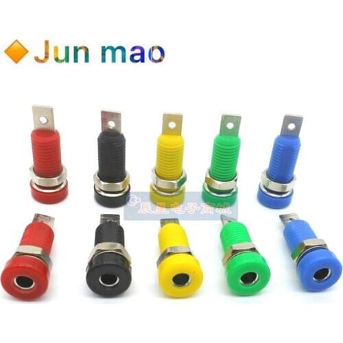5PCS 4mm banana socket safety panel socket hole 8mm pure copper wiring terminal terminal terminal banana plug base