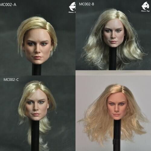Heroine MC002 A/B/C/D 4 styles 1/6 Scale Brie Larson Head Sculpt fit For 12''Action Figure Body Accessories Collectible Gifts