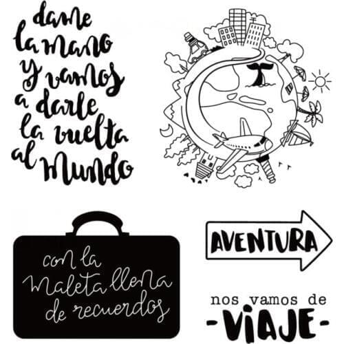 Spanish Word Transparent Clear Silicone Stamp/Seal for DIY scrapbooking/photo album Decorative clear stamp sheets A343