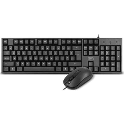 Keyboard and Optical Mouse 1LIFE 1IFEKBCOREKITES USB Black