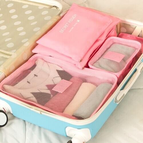 Korean Travel Storage Bag 6 Sets Waterproof Clothes Finishing Bag 6 Sets Travel Storage Bag 6pcs/SET