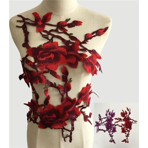 Polyester Lace fabric Embroidery lace and ornaments for sewing DIY Lace Collar Dresses Needlework Accessories A pair of sale