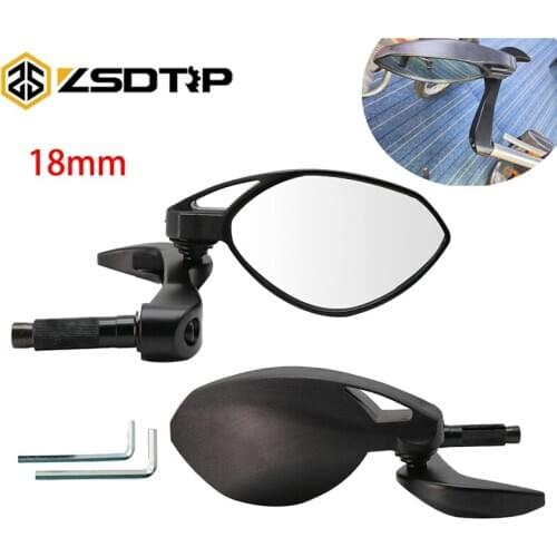 ZSDTRP Motorcycle Rear View Mirrors With Adjustable Brake Clutch Levers Protector Guard Rearview Mirror Bar End