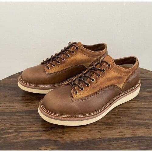 New Spring Vintage Casual Men Boots Handmade Top Quality Ankle Boots Cow Leather Shoes British Platform Tooling Motorcycle Boots